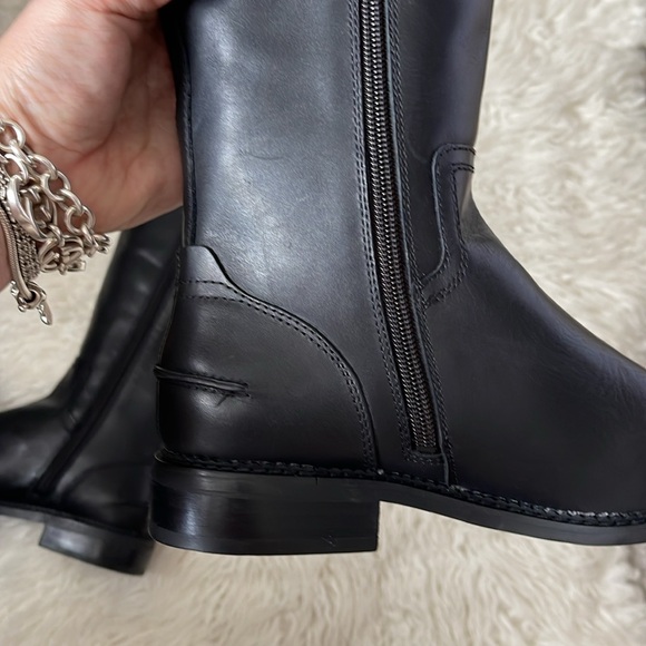 Franco Sarto Black Genuine Leather Henrietta Boots - Picture 4 of 15